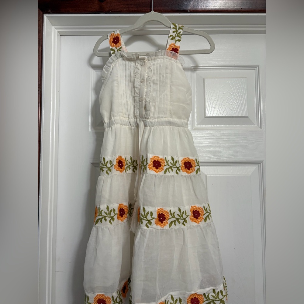 Ivy City Co mini Katerina White Floral Embroidered Girls' Sundress